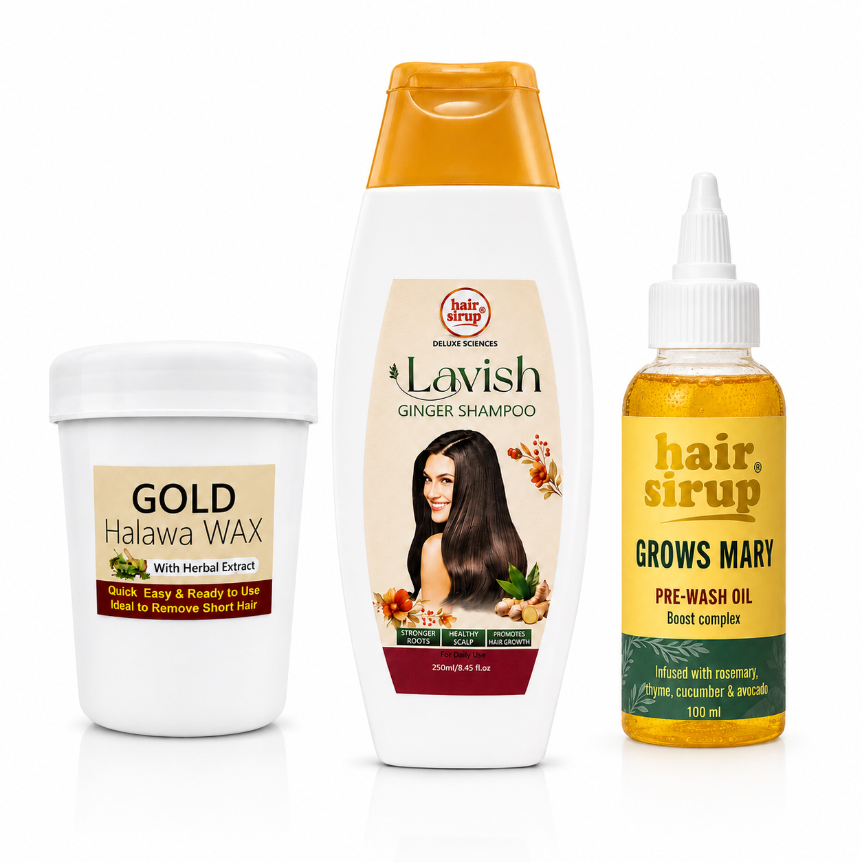 Hair Sirup Complete Care Combo | Shampoo, Wax & 6 Pre-Wash Oil Variants