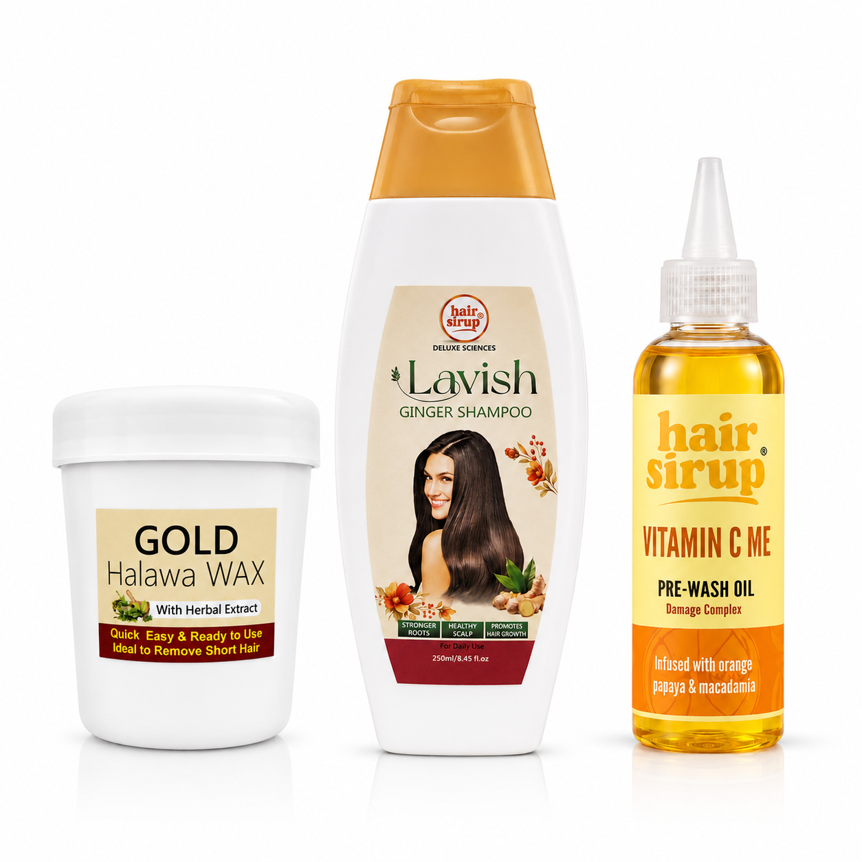 Hair Sirup Complete Care Combo | Shampoo, Wax & 6 Pre-Wash Oil Variants