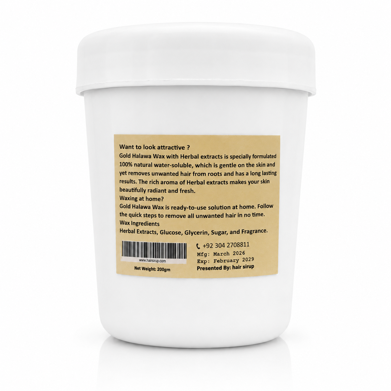 Gold Halawa Wax with Herbal Extract – 200gm | Ready-to-Use Hair Removal Wax